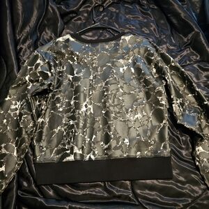 Balenciaga Black and White Knit Top
